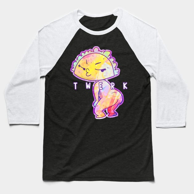 Twerking Taco Baseball T-Shirt by starjelli